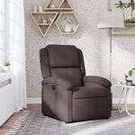 vidaXL Fauteuil inclinable Marron foncé Tissu