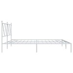 vidaXL Cadre de lit métal sans matelas et tête de lit blanc 180x200 cm