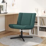 vidaXL Chaise d'Appoint Vert foncé Polyester Standard