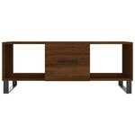 vidaXL Table basse chêne marron 102x50x40 cm bois d'ingénierie