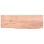 vidaXL Étagère murale marron clair 60x20x6 cm bois chêne massif traité