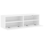 vidaXL Meuble TV mural blanc 100x30x30 cm bois d'ingénierie