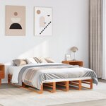 vidaXL Cadre de lit sans matelas cire marron 140x200cm bois pin massif