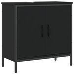 vidaXL Armoire lavabo de salle de bain noir 60x30x60 cm