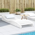 vidaXL Chaise longue blanc 205x70x31 5 cm bois massif de pin