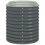 vidaXL Lit surélevé de jardin 160x80x81 cm Acier galvanisé Gris