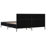 vidaXL Cadre de lit sans matelas noir 140x200 cm