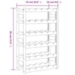 vidaXL Casier à bouteilles pour 30 bouteilles gris bois pin solide