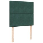 vidaXL Sommier à lattes de lit avec matelas Vert foncé 100x200 cm