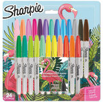 Sharpie 24 Marqueurs permanents  Flamingo & assortiment original  pointe fine