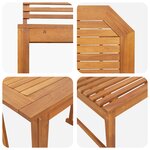Ensemble de jardin 4 pièces en acacia