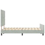 vidaXL Cadre de lit Gris clair 120x190 cm Velours
