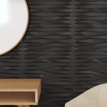 vidaXL Panneaux muraux 24 Pièces noir 50x50 cm XPS 6 m² pierre