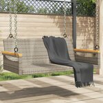 vidaXL Balancelle gris 109x62x40 cm résine tressée