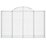 vidaXL Paniers à gabions arqués 20 Pièces 200x30x120/140 cm Fer galvanisé