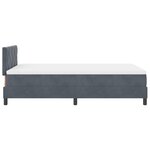 vidaXL Lit Box Spring avec Matelas Gris Foncé 120x200 cm Velours