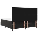 Lit à ressorts avec matelas vidaXL Noir Super King Velours