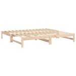 vidaXL Lit coulissant 2x(80x200) cm Bois de pin massif