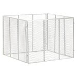 vidaXL Composteur de jardin 100x100x77 cm Fer galvanisé
