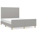 vidaXL Cadre de lit sans matelas gris clair 140x200 cm tissu