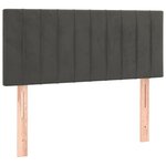 vidaXL Sommier à lattes de lit et matelas et LED Gris foncé 90x200cm