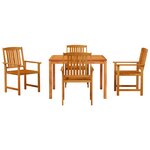 Ensemble de jardin 5 pièces en bois d'acacia