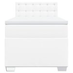 vidaXL Sommier à lattes de lit avec matelas Blanc 80x200 cm Similicuir