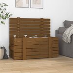 vidaXL Boîte de rangement Marron miel 91x40 5x42 cm Bois massif pin