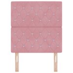 vidaXL Têtière LED Rose 80 cm Velours