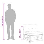 vidaXL Canapé de jardin sans accoudoirs et coussins bois massif de pin