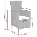 vidaXL Ensemble de salle à manger de jardin avec coussins 9 Pièces Beige