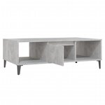 vidaXL Table basse gris béton 103 5x60x35 cm bois d'ingénierie