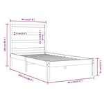 vidaXL Cadre de lit sans matelas 90x200 cm bois de pin massif