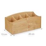 Organiseur de bureau distributeur 26 cm bambou 13_0001754