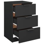 vidaXL Tables de chevet 2 Pièces noir 40x36x65 cm