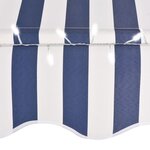 vidaXL Auvent manuel rétractable avec LED 400 cm Bleu et blanc