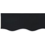 vidaXL Valance de store pour cadre de 2 5 m Noir 2 3x0 2 m