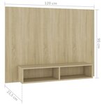 vidaXL Meuble TV mural Chêne Sonoma 120x23 5x90 cm Bois d’ingénierie