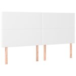 vidaXL Sommier à lattes de lit avec matelas Blanc 200x200cm Similicuir