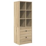 Bureau vidaXL avec rangement en chêne Sonoma en bois d'ingénierie