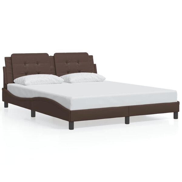 vidaXL Cadre de lit sans matelas marron 160x200 cm similicuir