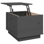 vidaXL Table basse Gris 40x50x35 cm Bois massif de pin