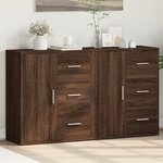vidaXL Buffets 2 Pièces chêne marron 60x31x70 cm bois d'ingénierie