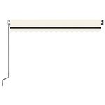vidaXL Auvent rétractable automatique 450x300 cm Crème