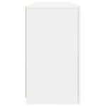 vidaXL Buffet avec lumières LED blanc 163x37x67 cm