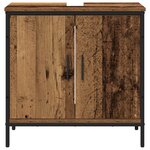 vidaXL Ensemble de meubles de salle de bain 2 pièces en bois ancien et en bois d'ingénierie