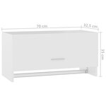 vidaXL Garde-robe blanc 70x32 5x35 cm bois d'ingénierie