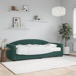 vidaXL Lit de jour avec matelas vert foncé 80x200 cm velours