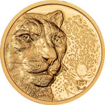 Pièce de monnaie en Or g 3.11 (1/10 oz) Millésime 2024 Wild Mongolia SNOW LEOPARD