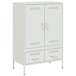 vidaXL Buffet haut blanc 68x39x101 5 cm acier laminé à froid